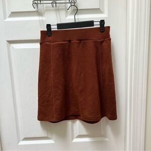 Ibex Brown orange wool A-Line Skirt s small